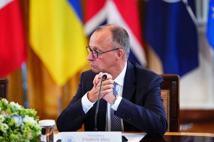 German Chancellor Friedrich Merz (Photo by Aaron Schwartz/PA Wire)