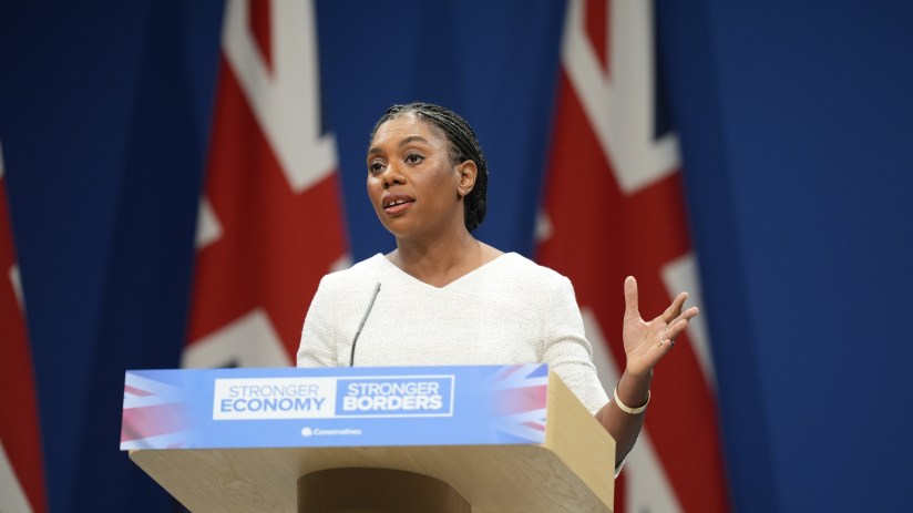 During her pivotal speech, Tory leader Kemi Badenoch sought to restore the party&rsquo;s credentials for protecting the UK&rsquo;s public finances. Danny Lawson/PA Wire