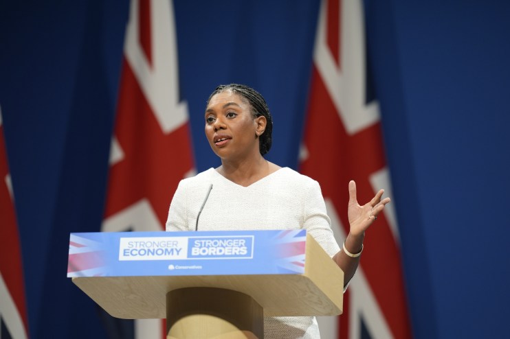 During her pivotal speech, Tory leader Kemi Badenoch sought to restore the party&rsquo;s credentials for protecting the UK&rsquo;s public finances. Danny Lawson/PA Wire