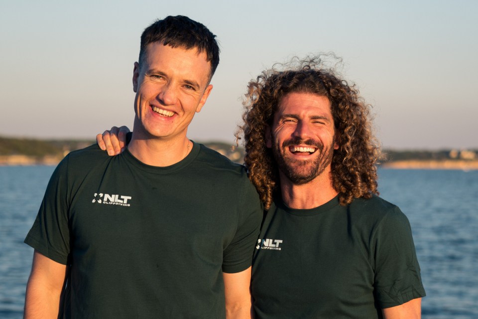 No Limits Tour founders Raphael Eder and David Colturi (Credit: NLT Cliff Diving Championship)