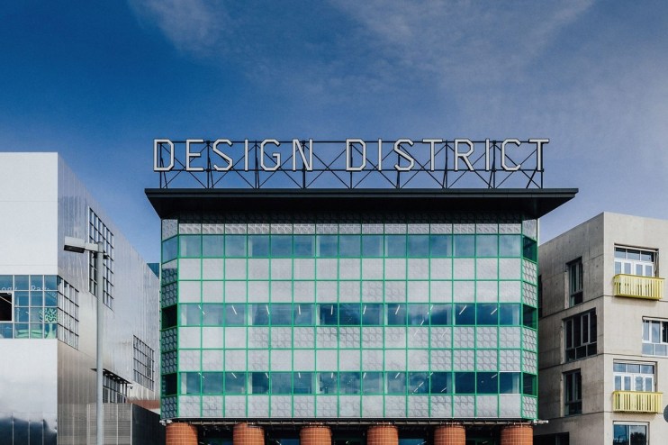 Design District view by Taran Wilkhu showcasing urban architecture, modern design elements, and vibrant cityscape features.