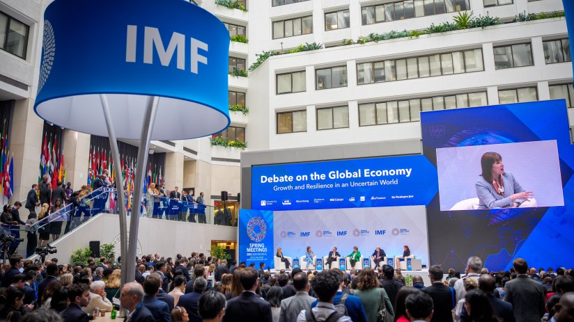 Rachel Reeves at the IMF's spring meeting earlier this year