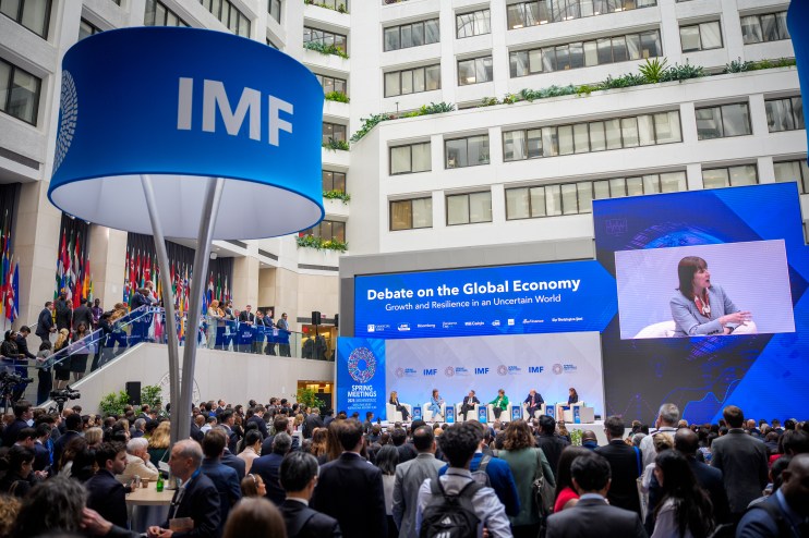 Rachel Reeves at the IMF's spring meeting earlier this year