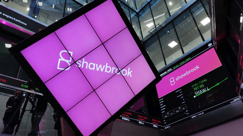 Shawbrook Bank signage outside London Stock Exchange building, highlighting financial growth and business presence in the ...