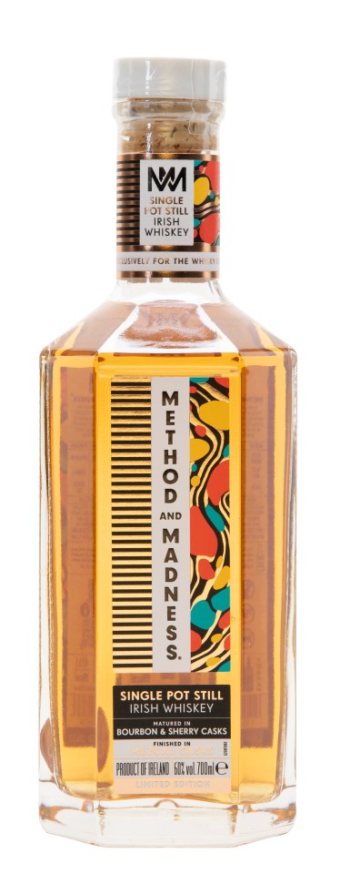 Method and Madness Mezcal bottle with detailed label design showcasing its unique branding and artisanal craftsmanship
