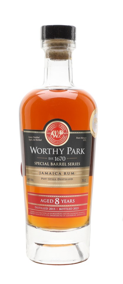 Worthy Park Calvados bottle displayed without packaging, highlighting label details and design on a neutral background.