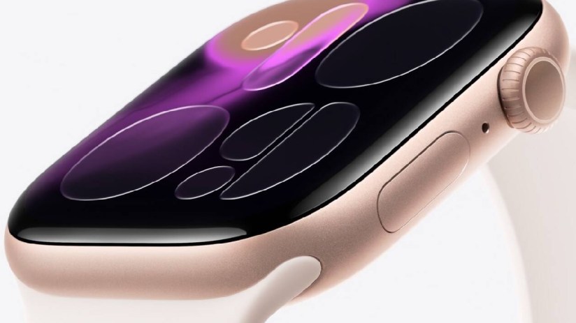 Apple Watch displaying fitness tracking data on a sleek wristband, highlighting advanced health monitoring features