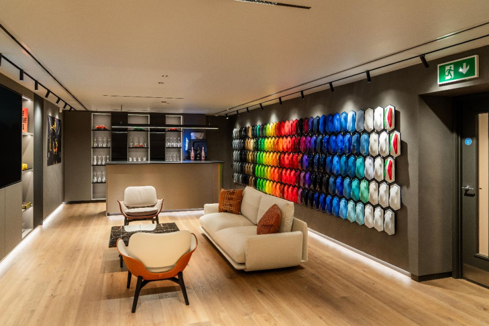 The Lamborghini flagship showroom in Mayfair
