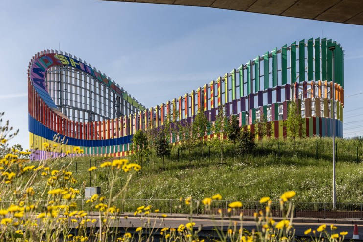 Brent Cross Town Primary Substation during daytime, showcasing modern infrastructure and sustainable energy solutions.