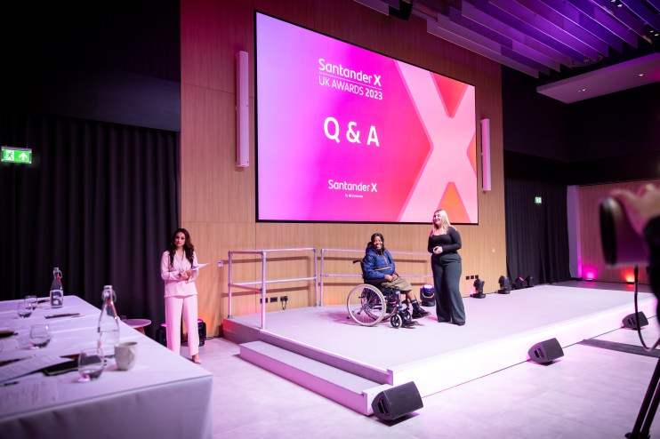 SantanderX 2023 event showcasing innovation and entrepreneurship with speakers, attendees, and interactive sessions