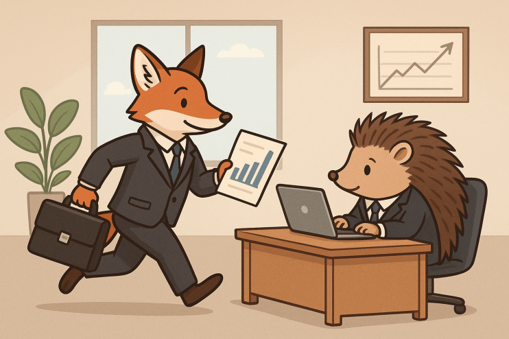 Fox and hedgehog in a natural setting, highlighting animal interaction and wildlife behavior for a general news audience.