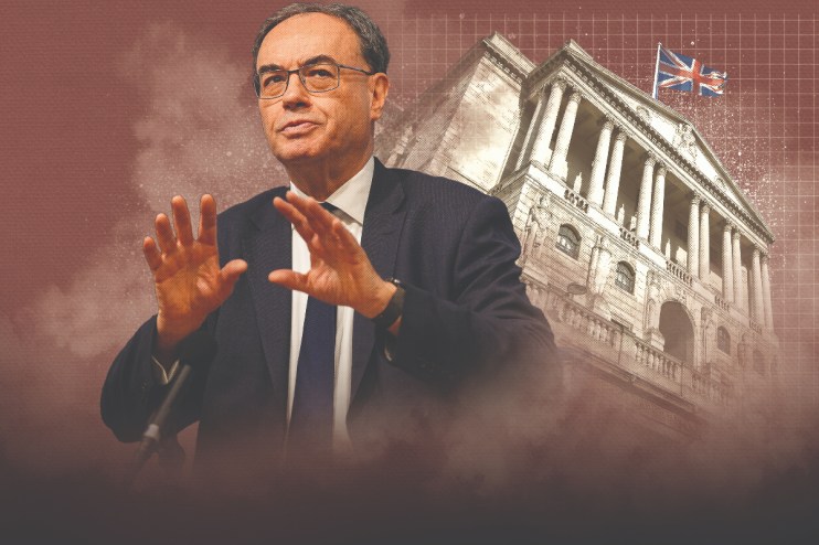 Bank of England Governor Andrew Bailey addressing financial stability concerns at a press conference