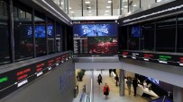 London Stock Exchange exterior bustling with traders and visitors, showcasing iconic architecture and vibrant financial ac...