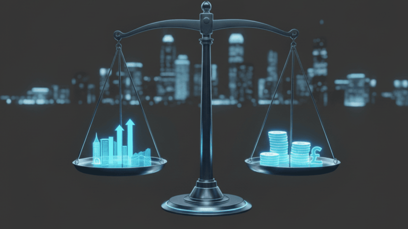 Scales of justice balanced, representing fairness and equality in the context of Gemini traits, symbolizing duality and ba...