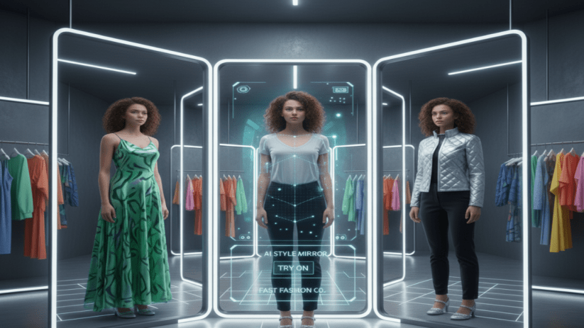 Gemini-generated digital artwork showcasing futuristic technology elements in a dynamic and vibrant composition
