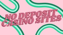 No deposit casino sites banner with colorful graphics, enticing offers, and bold text highlighting free play opportunities