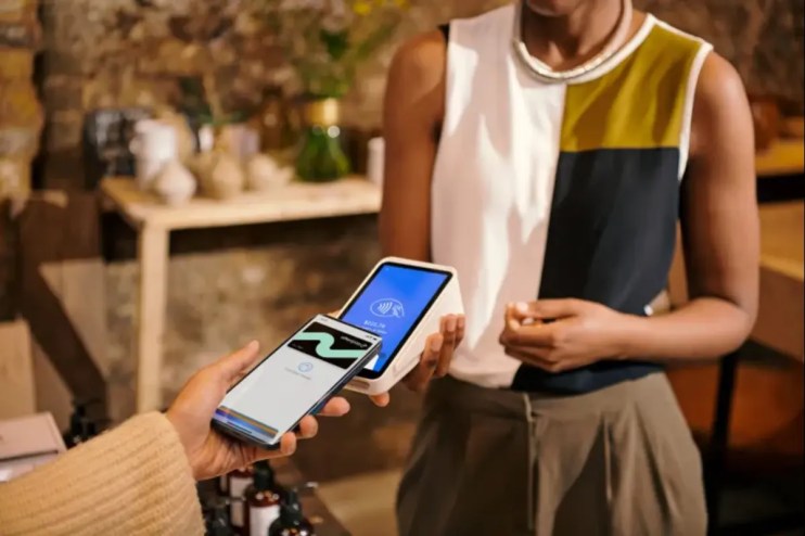 Clearpay logo prominently displayed on a vibrant background, representing financial technology in a business context.
