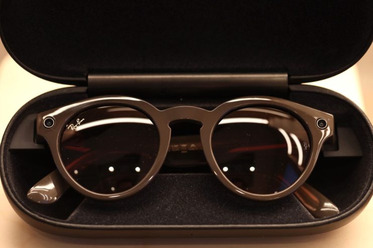 Meta smart glasses showcasing innovative technology in a sleek design, highlighting advancements in wearable tech for 2023