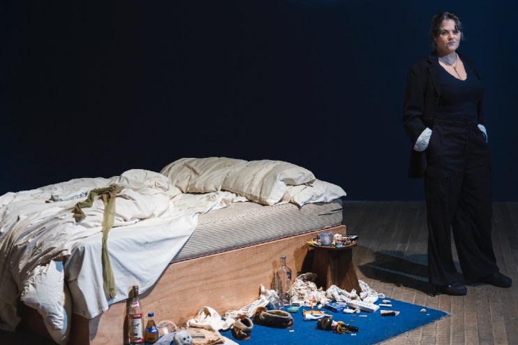 Tracey Emin artwork exhibit showcasing iconic neon sculptures and expressive paintings in a contemporary gallery setting