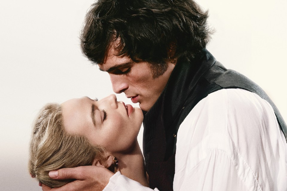 Classic Wuthering Heights novel cover with moody landscape, highlighting the iconic Yorkshire moors and dramatic skies