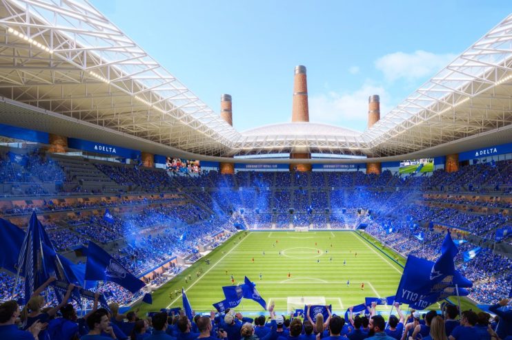 Birmingham Powerhouse Stadium The Bowl, showcasing modern architecture and expansive seating, CREDIT Devisual
