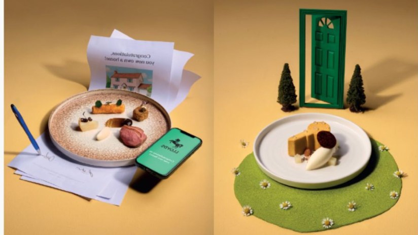Lloyds homebuying tasting menu event showcasing mortgage options with potential buyers discussing financial plans in a mod...