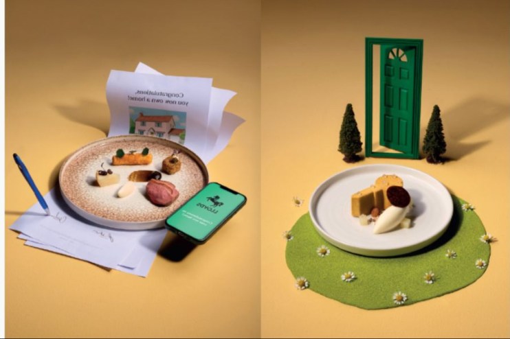 Lloyds homebuying tasting menu event showcasing mortgage options with potential buyers discussing financial plans in a mod...