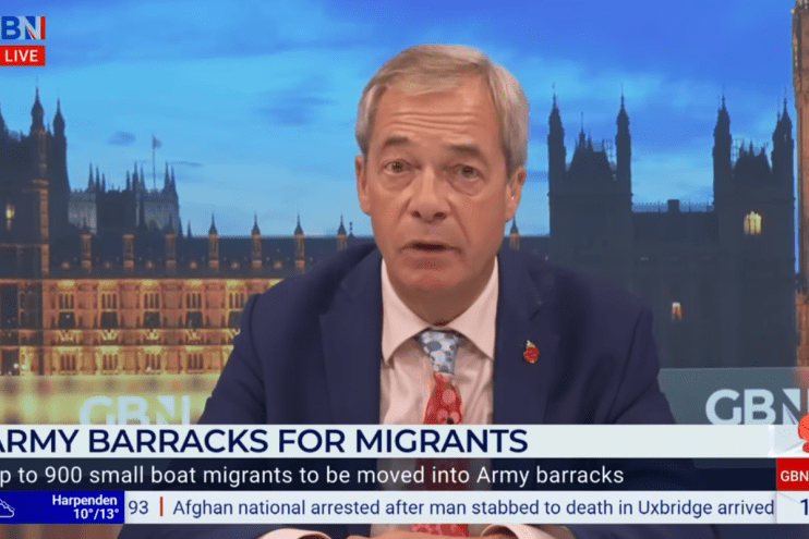 Nigel Farage speaking on GB News about Reform UKs political strategy and future plans