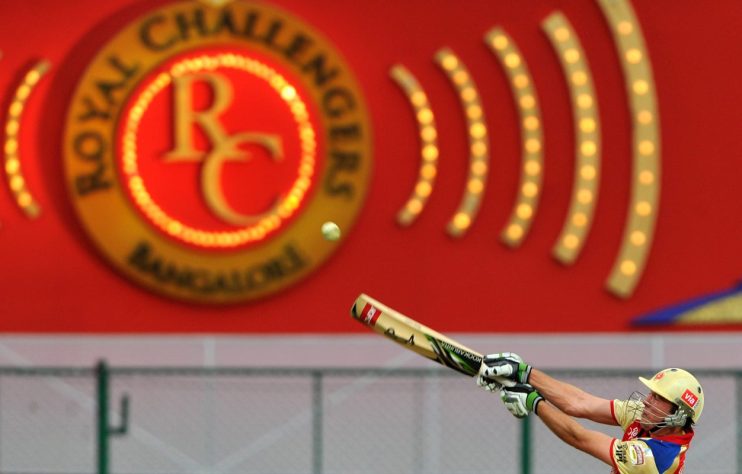 Royal Challengers Bengaluru logo with Diageo branding prominently displayed, symbolizing partnership in sports and business.