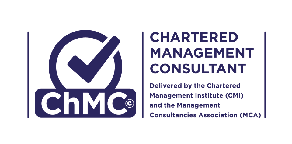 Chartered Management Institute ChMC charter mark logo in blue on a white background, highlighting professional excellence