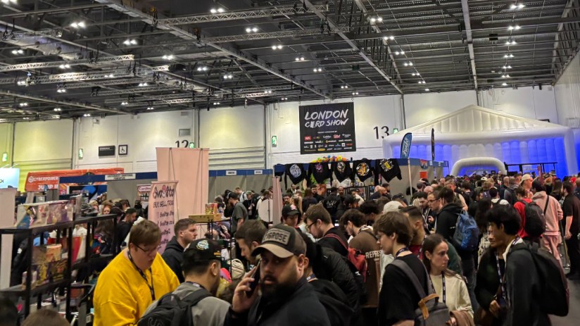 Vendors, buyers and revellers enjoy the London Card Show.