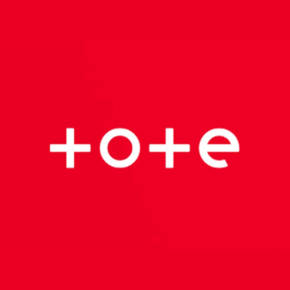 Tote bag logo featuring bold, modern typography on a sleek, minimalist design for a news and business website