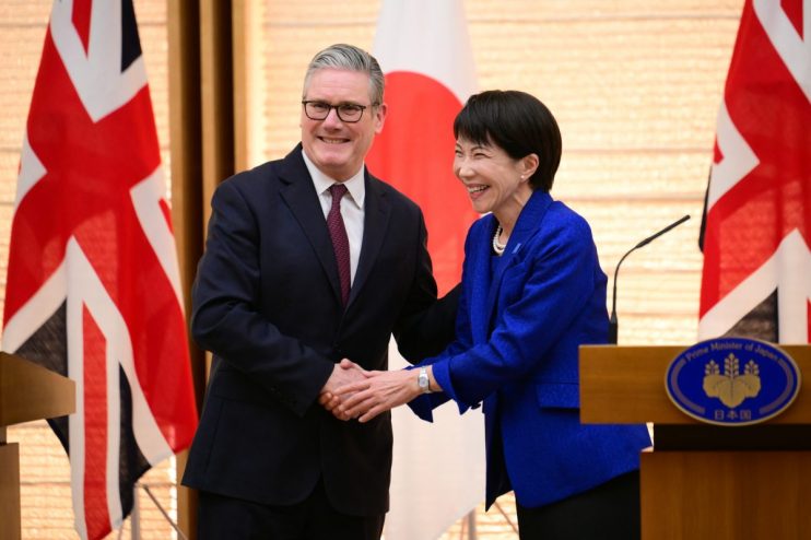 UK and Japan leaders discuss bilateral trade agreements at a high-level government meeting in London.