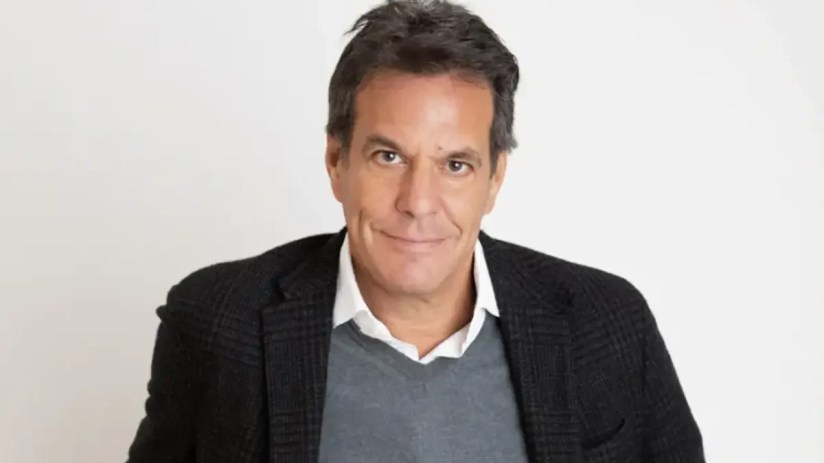 Brent Hoberman speaking at a business conference, addressing industry trends and innovation strategies.