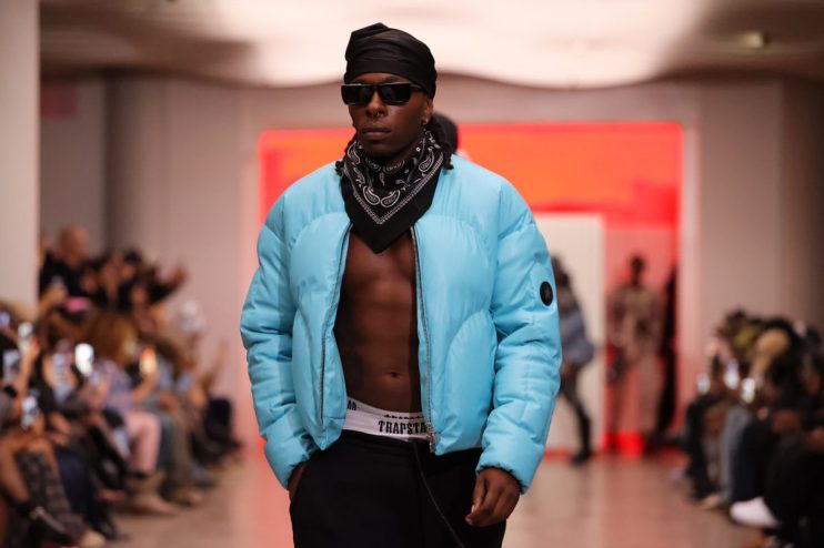 Trapstar fashion collection showcasing streetwear apparel with bold designs and urban style elements