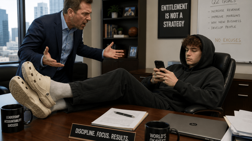 Gen Z employee working at desk with AI tools, illustrating modern work habits and technology integration in the workplace.
