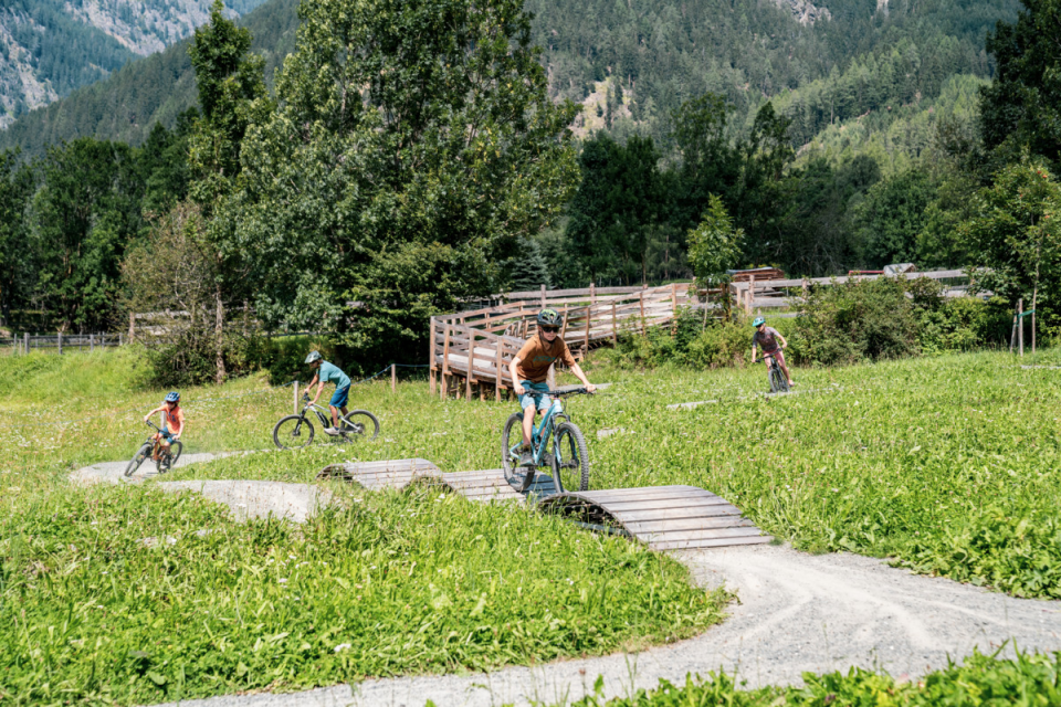 Cyclists navigating rugged trails in the scenic Austrian Alps during an adventure holiday biking tour.