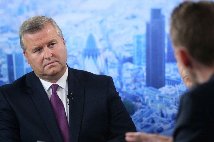 Albert Manifold, former chair of BP, in a business suit at a corporate event, representing leadership transition news.