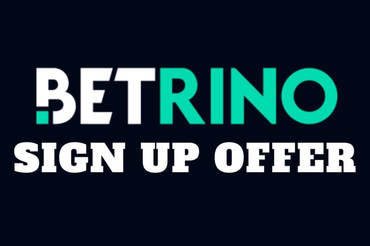 Betrino sign up offer banner showcasing exclusive membership benefits and promotions for new users on a business website