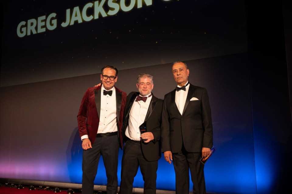 Greg Jackson receives Morning Wire Award at prestigious ceremony, highlighting business leadership and innovation achievements.