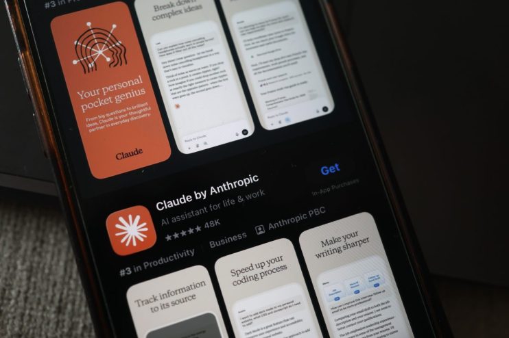 Claude AI interface showcasing advanced features in a business setting