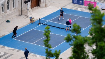 Pickleball in Guildhall Yard last year as part of the launch of the London Sports Festival