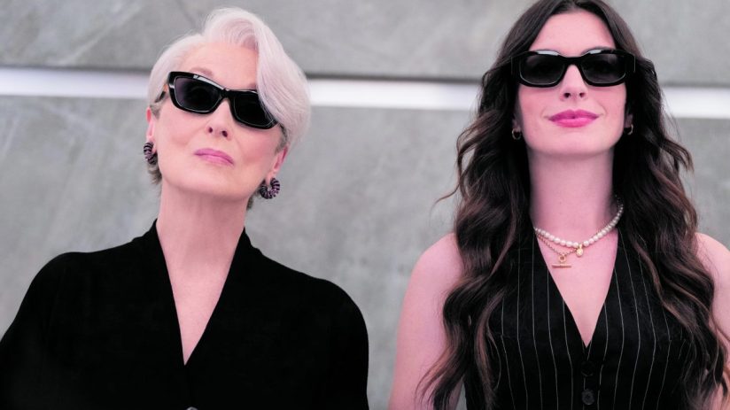 Miranda Priestly in stylish attire, possibly hinting at a sequel to Devil Wears Prada, showcasing high fashion elegance