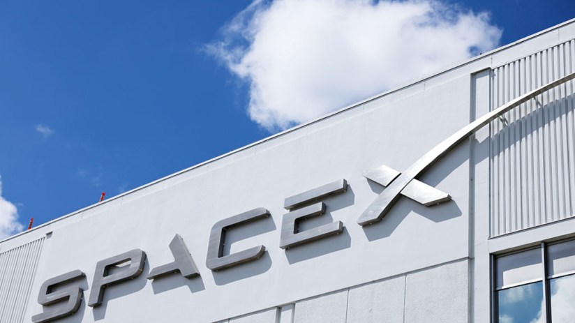 Elon Musk discussing SpaceX investment as Scottish Mortgages largest holding on a business news platform