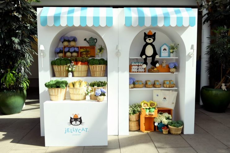 JellyCat plush toys showcased in a vibrant retail display, highlighting their variety and appeal in the general merchandis...