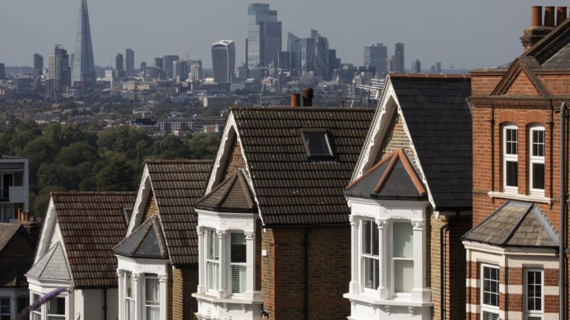 Skyline view of Londons diverse housing architecture, highlighting urban residential buildings and iconic city landmarks.