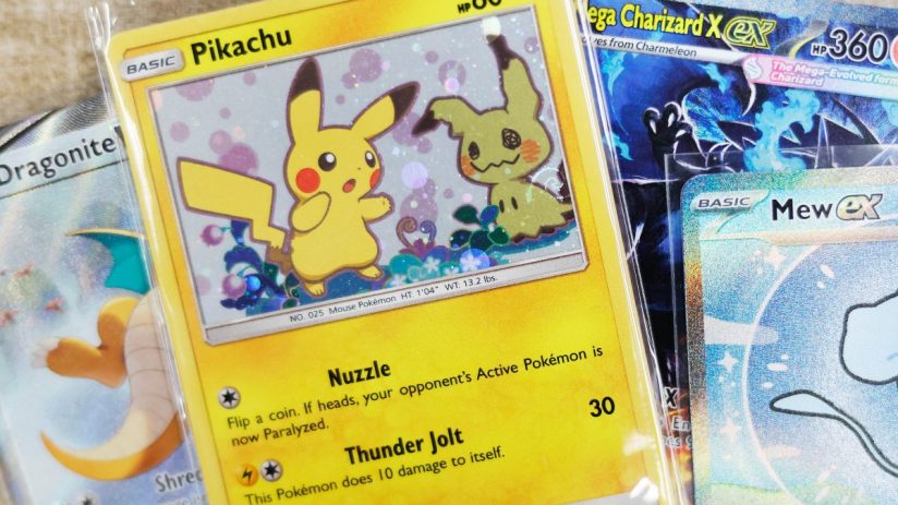 Rare Pokemon trading card featuring Pikachu in mint condition displayed on a clean surface, highlighting collectible value.