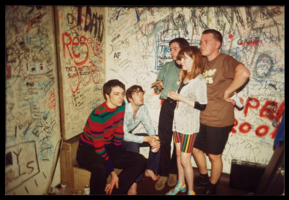 Photograph of Pulp backstage at Jericho Tavern, Oxford, 1993, courtesy of the V&A