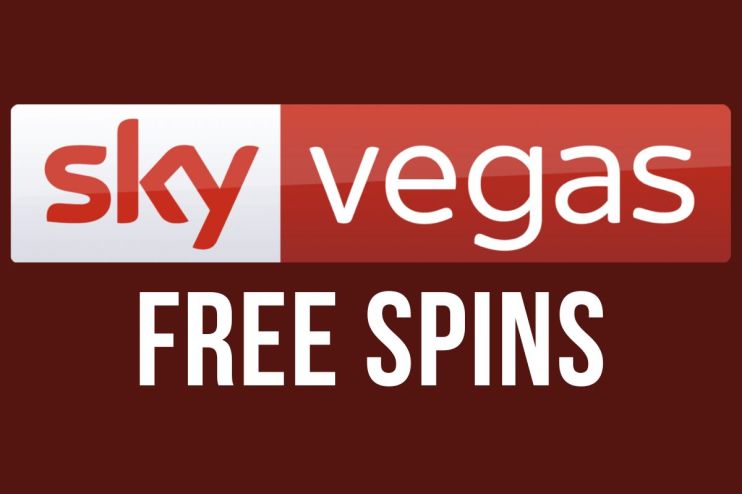 Sky Vegas free spins promotion banner showcasing vibrant graphics and enticing casino offers for online gaming enthusiasts