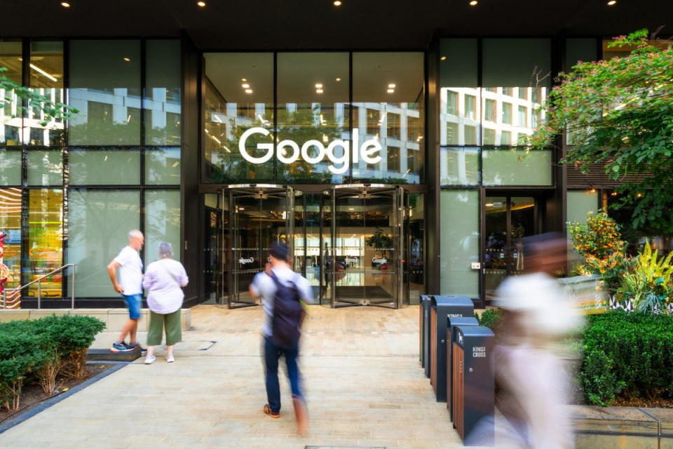 Googles modern Kings Cross headquarters showcasing innovative architecture in Londons dynamic tech district